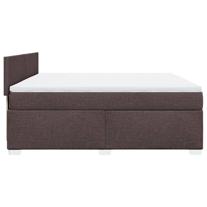 Pat continental cu saltea maro închis 180x200cm material textil - WALTI WALTI