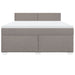 Pat continental cu saltea, gri taupe, 180x200 cm, textil - WALTI WALTI