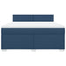 Pat box spring cu saltea, albastru, 180x200 cm, material textil - WALTI WALTI