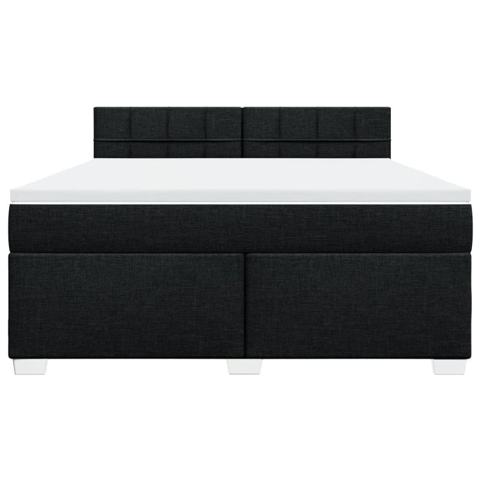 Pat box spring cu saltea, negru, 180x200 cm, catifea - WALTI WALTI