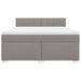 Pat continental cu saltea, gri taupe, 180x200 cm, textil - WALTI WALTI