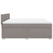 Pat continental cu saltea, gri taupe, 180x200 cm, textil - WALTI WALTI