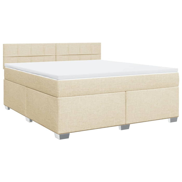Pat continental cu saltea, crem, 180x200 cm, textil - WALTI WALTI
