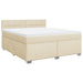 Pat continental cu saltea, crem, 180x200 cm, textil - WALTI WALTI