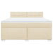 Pat continental cu saltea, crem, 180x200 cm, textil - WALTI WALTI
