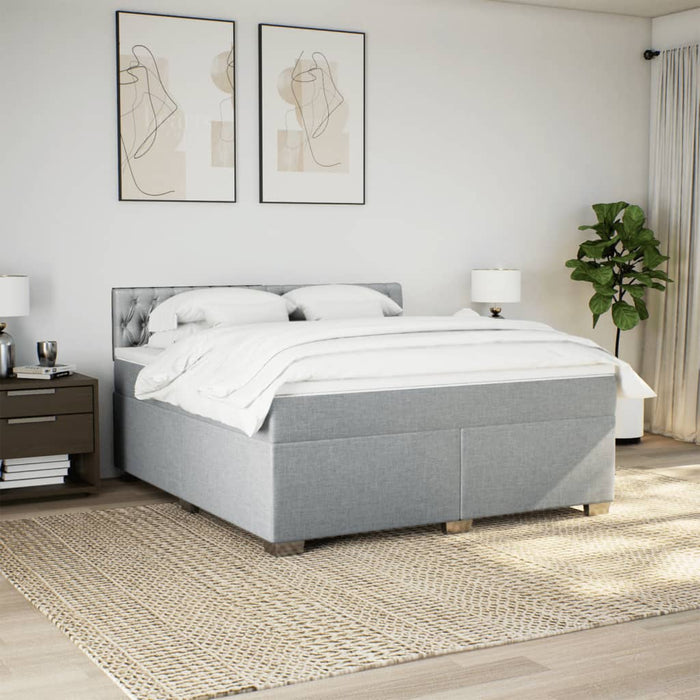 Pat continental, gri deschis, 180x200 cm, material textil - WALTI WALTI