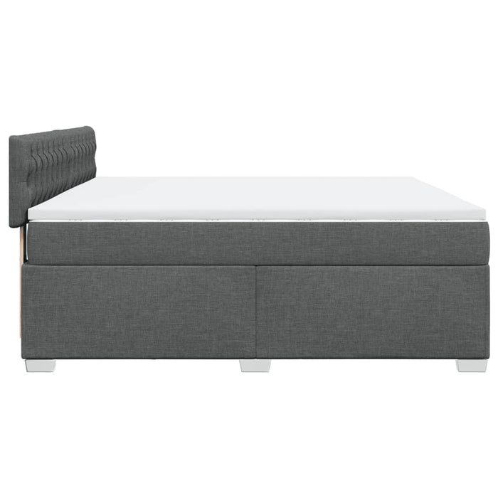Pat box spring cu saltea, gri închis, 180x200 cm, textil - WALTI WALTI