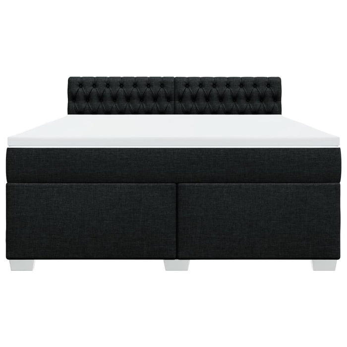 Pat box spring cu saltea, negru, 180x200 cm, catifea - WALTI WALTI