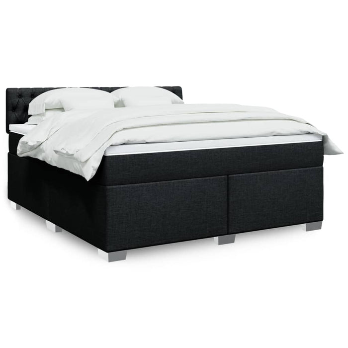 Pat box spring cu saltea, negru, 180x200 cm, catifea - WALTI WALTI