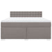 Pat continental cu saltea, gri taupe, 180x200 cm, textil - WALTI WALTI