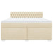 Pat continental cu saltea, crem, 180x200 cm, textil - WALTI WALTI