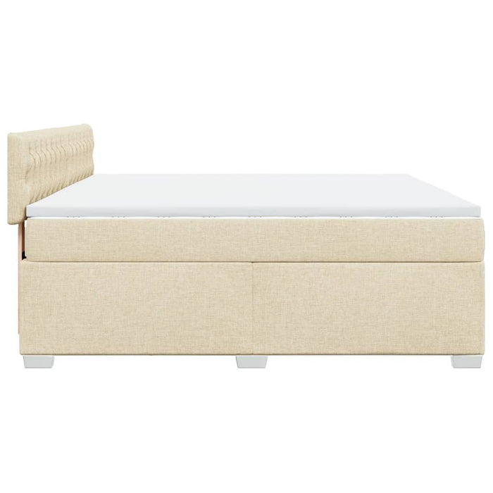 Pat continental cu saltea, crem, 180x200 cm, textil - WALTI WALTI