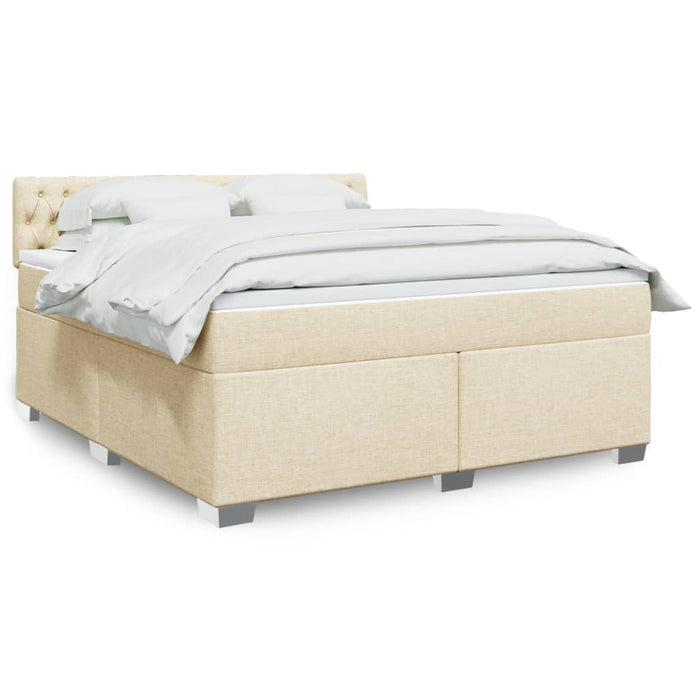 Pat continental cu saltea, crem, 180x200 cm, textil - WALTI WALTI