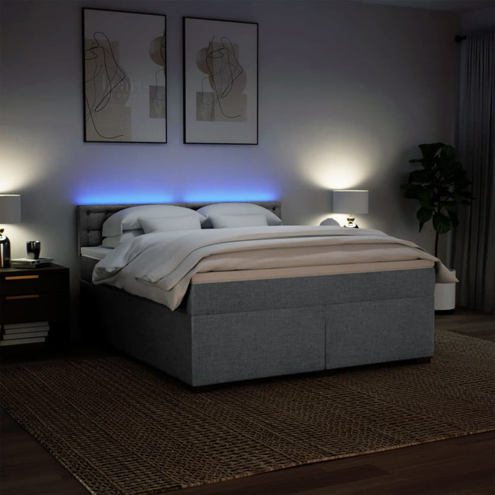 Pat continental, gri deschis, 180x200 cm, material textil - WALTI WALTI
