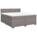 Pat continental cu saltea, gri taupe, 180x200 cm, textil - WALTI WALTI