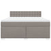 Pat continental cu saltea, gri taupe, 180x200 cm, textil - WALTI WALTI
