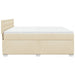 Pat continental cu saltea, crem, 180x200 cm, textil - WALTI WALTI
