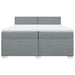 Pat box spring cu saltea, gri deschis, 200x200 cm, textil - WALTI WALTI