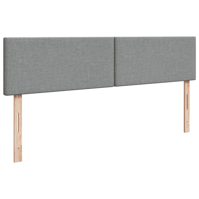 Pat box spring cu saltea, gri deschis, 200x200 cm, textil - WALTI WALTI