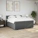 Pat box spring cu saltea, gri închis, 200x200 cm, textil - WALTI WALTI