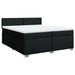 Pat box spring cu saltea, negru, 200x200 cm, textil - WALTI WALTI