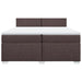 Pat box spring cu saltea, maro închis, 200x200 cm, textil - WALTI WALTI