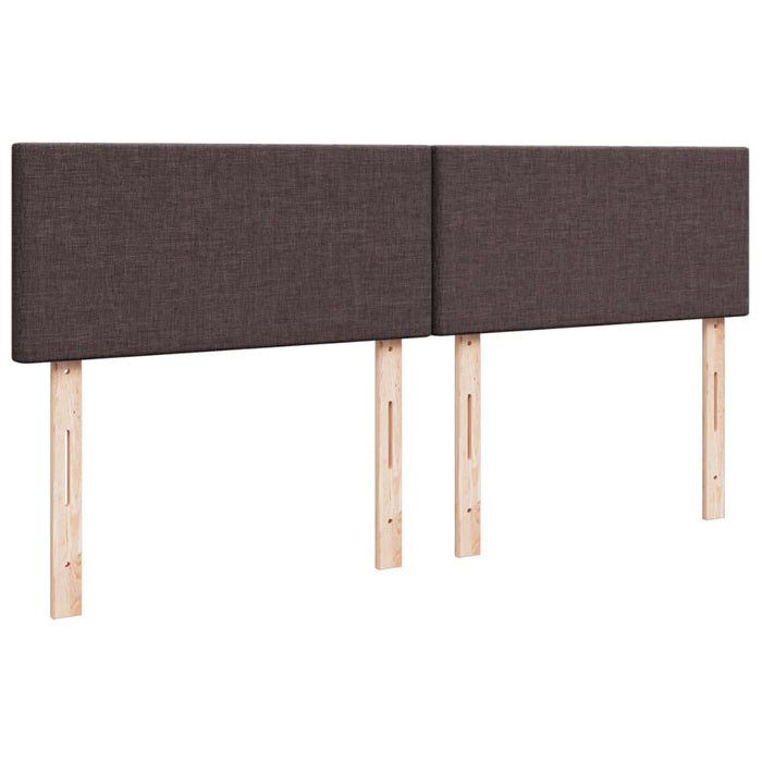 Pat box spring cu saltea, maro închis, 200x200 cm, textil - WALTI WALTI