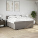 Pat box spring cu saltea, gri taupe, 200x200 cm, textil - WALTI WALTI