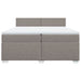Pat box spring cu saltea, gri taupe, 200x200 cm, textil - WALTI WALTI