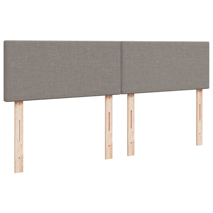 Pat box spring cu saltea, gri taupe, 200x200 cm, textil - WALTI WALTI