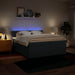 Pat box spring cu saltea, albastru, 200x200 cm, textil - WALTI WALTI