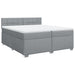 Pat box spring cu saltea, gri deschis, 200x200 cm, textil - WALTI WALTI