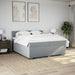 Pat box spring cu saltea, gri deschis, 200x200 cm, textil - WALTI WALTI