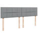 Pat box spring cu saltea, gri deschis, 200x200 cm, textil - WALTI WALTI