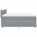 Pat box spring cu saltea, gri deschis, 200x200 cm, textil - WALTI WALTI
