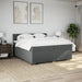 Pat box spring cu saltea, gri închis, 200x200 cm, textil - WALTI WALTI