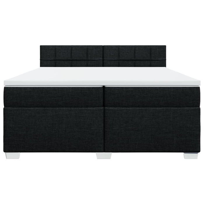 Pat box spring cu saltea, negru, 200x200 cm, textil - WALTI WALTI