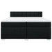 Pat box spring cu saltea, negru, 200x200 cm, textil - WALTI WALTI