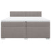Pat box spring cu saltea, gri taupe, 200x200 cm, textil - WALTI WALTI
