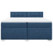 Pat box spring cu saltea, albastru, 200x200 cm, textil - WALTI WALTI