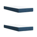 Pat box spring cu saltea, albastru, 200x200 cm, textil - WALTI WALTI