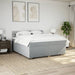 Pat box spring cu saltea, gri deschis, 200x200 cm, textil - WALTI WALTI
