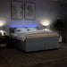 Pat box spring cu saltea, gri deschis, 200x200 cm, textil - WALTI WALTI
