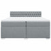 Pat box spring cu saltea, gri deschis, 200x200 cm, textil - WALTI WALTI