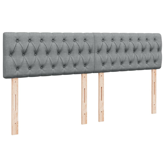 Pat box spring cu saltea, gri deschis, 200x200 cm, textil - WALTI WALTI