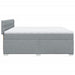 Pat box spring cu saltea, gri deschis, 200x200 cm, textil - WALTI WALTI