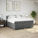 Pat box spring cu saltea, gri închis, 200x200 cm, textil - WALTI WALTI