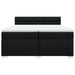 Pat box spring cu saltea, negru, 200x200 cm, textil - WALTI WALTI