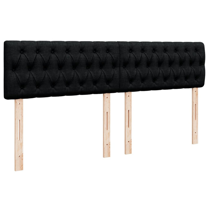 Pat box spring cu saltea, negru, 200x200 cm, textil - WALTI WALTI