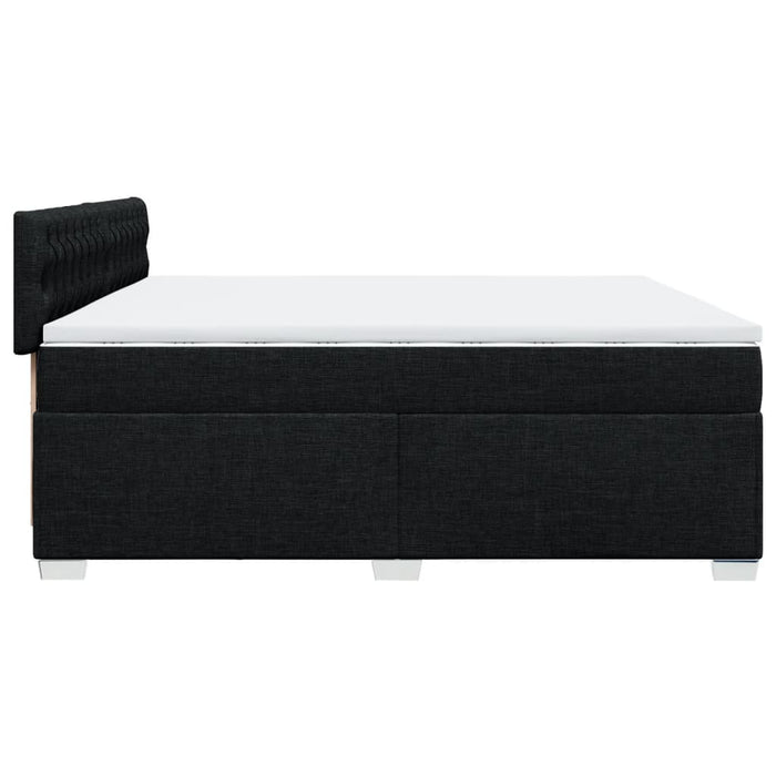 Pat box spring cu saltea, negru, 200x200 cm, textil - WALTI WALTI